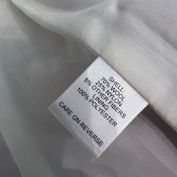 TALBOTS TWEED PINK BEIGE TAN WHITE ACCENT BUTTON UP BLAZER JACKET SIZE 4P - Picture 12 of 12